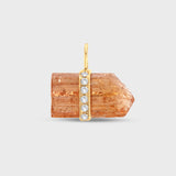 Golden Topaz Diamond Bar Charm