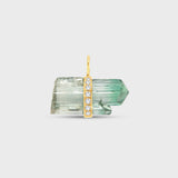 Green Tourmaline Diamond Bar Charm