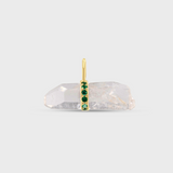 Crystal Quartz Emerald Bar Charm