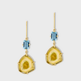 Treasure Aquamarine Citrus Tourmaline Earrings