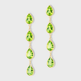 Chakra Peridot Four Teardrop Earrings