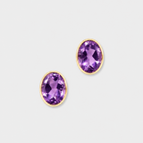 Chakra Amethyst Orbit Stud Earrings
