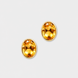 Chakra Citrine Orbit Stud Earrings