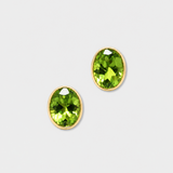 Chakra Peridot Orbit Stud Earrings