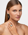 Nevada Mona Lisa Turquoise Crystal Drop Earrings