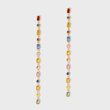 Chakra Rainbow Sapphire Long Earrings