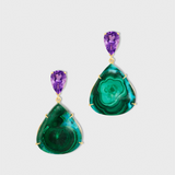 Treasure Amethyst Chrysocolla Earrings