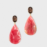Treasure Smoky Quartz Rhodochrosite Earrings