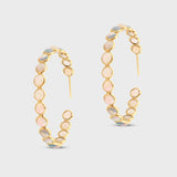 Soleil Opal Bezel Large Hoops