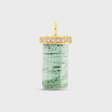 Green Tourmaline Diamond Cap Charm