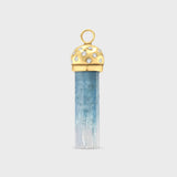 Aquamarine Diamond Mushroom Cap Charm
