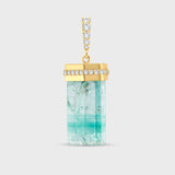 Emerald Aquamarine Diamond Cap Charm