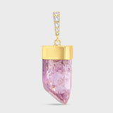 Pink Topaz Diamond Cap Charm