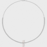 Crystalline Diamond Tennis Crystal Quartz Necklace