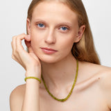 Aurora Peridot Fancy Cut Necklace