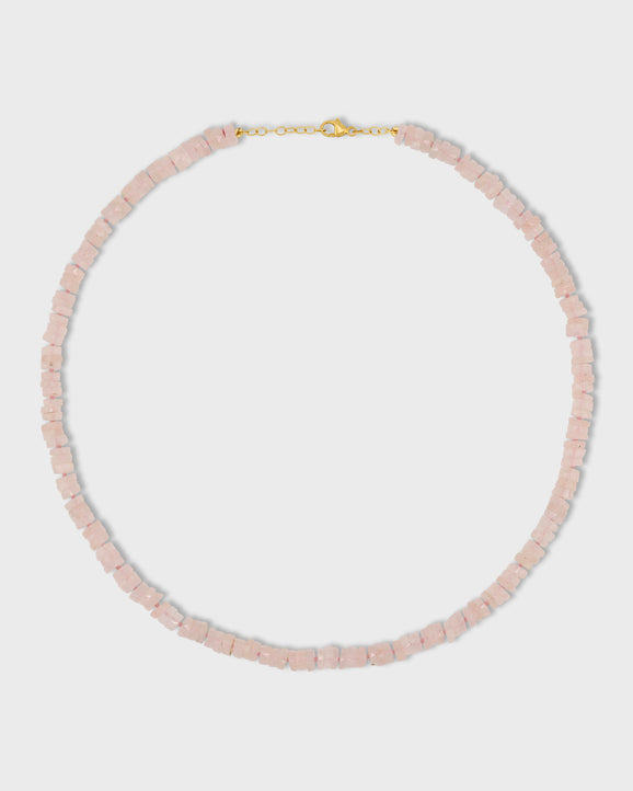 Aurora Rose Quartz Fancy Cut Necklace