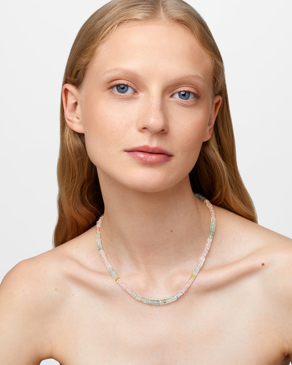 Aurora Morganite Fancy Cut Necklace