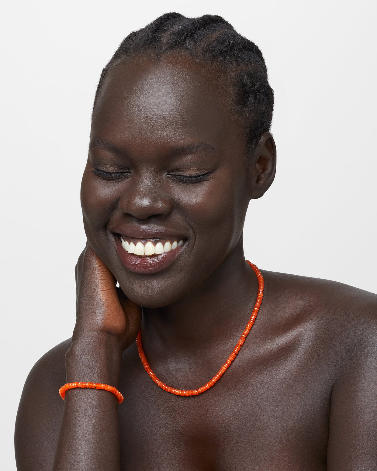 Aurora Carnelian Fancy Cut Necklace