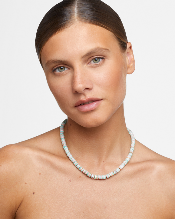 Aurora Amazonite & Opal Fancy Cut Necklace