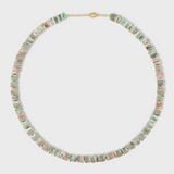 Amazonite & Opal Fancy Cut Necklace