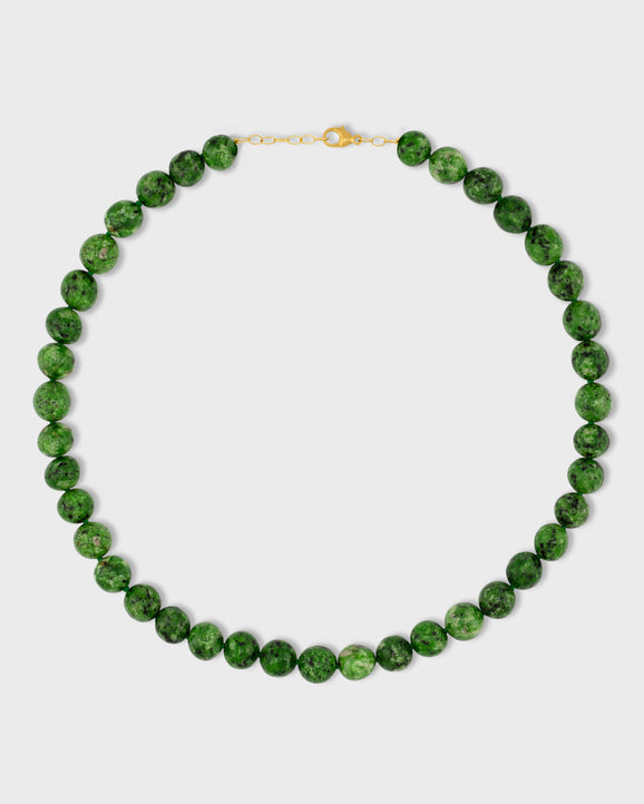 Oracle Chrome Diopside Crystal Sphere Necklace