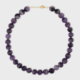 Oracle Chevron Amethyst Crystal Sphere Necklace