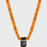 Aurora Citrine Smoky Quartz Gold Bar Necklace