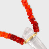 Aurora Carnelian Gold Bar Necklace