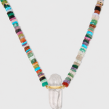 Aurora Rainbow Gemstone Crystal Quartz Necklace