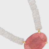 Aurora Jumbo Tourmaline Moonstone Necklace