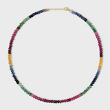 Arizona Jumbo Dark Rainbow Sapphire Necklace