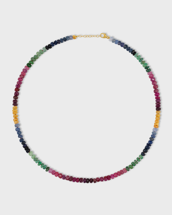 Arizona Jumbo Dark Rainbow Sapphire Necklace