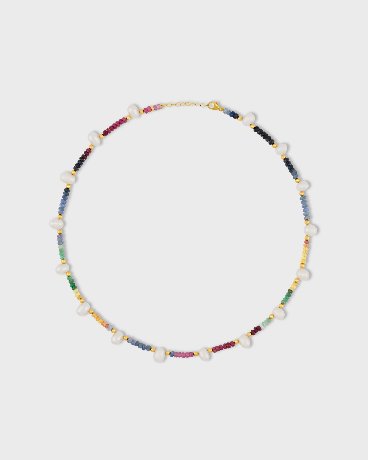 Arizona Dark Rainbow Sapphire Pearl Necklace