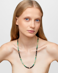 Arizona Jumbo Emerald Gold Bead Necklace