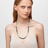 Arizona Jumbo Emerald Gold Bead Necklace