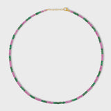 Arizona Pink Sapphire Emerald Stripe Necklace