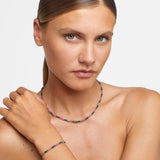 Arizona Pink Sapphire Emerald Stripe Necklace