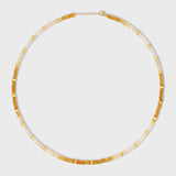 Arizona Jumbo Yellow Sapphire Gold Bead Necklace