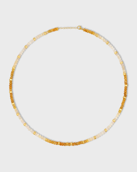 Arizona Jumbo Yellow Sapphire Gold Bead Necklace
