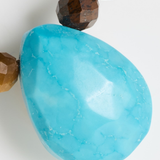 Arizona Tigers Eye Turquoise Tear Drop Necklace