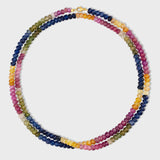 Arizona Jumbo Rainbow Sapphire Double Long Necklace