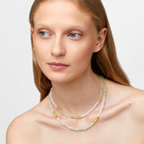 Arizona Morganite Cubist Double Long Necklace