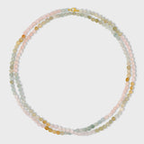 Arizona Morganite Cubist Double Long Necklace