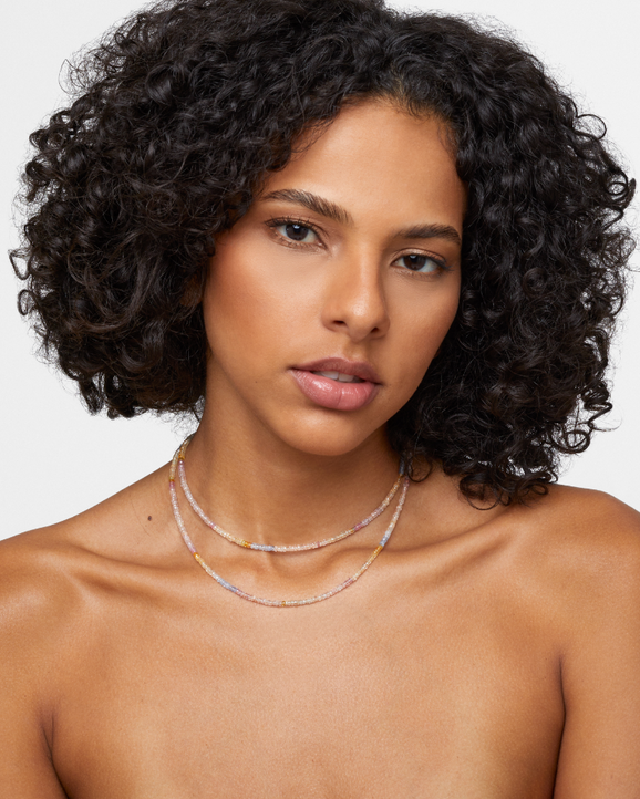 Arizona Pastel Sapphire Double Long Necklace