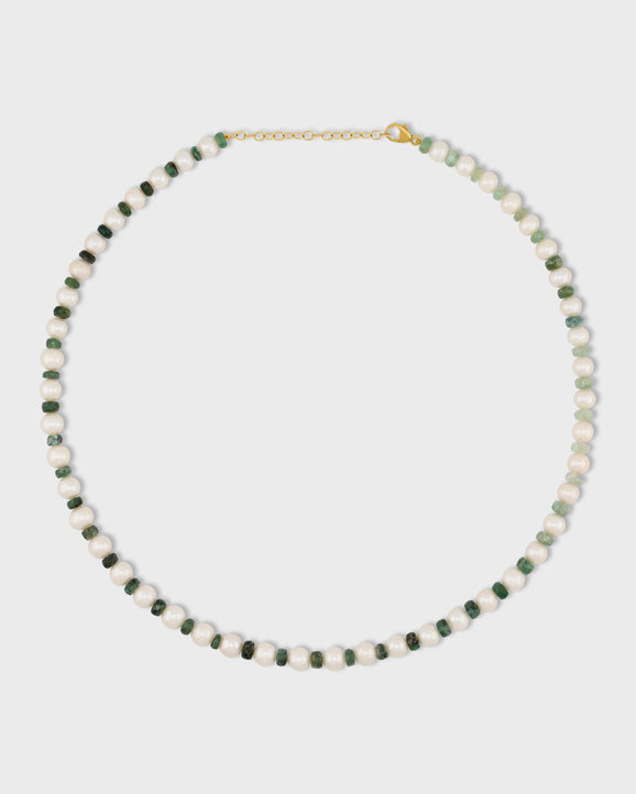 Ocean Jumbo Emerald Pearl Necklace