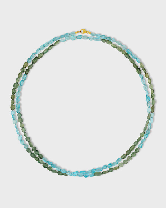 Arizona Green & Blue Apatite Double Long Necklace