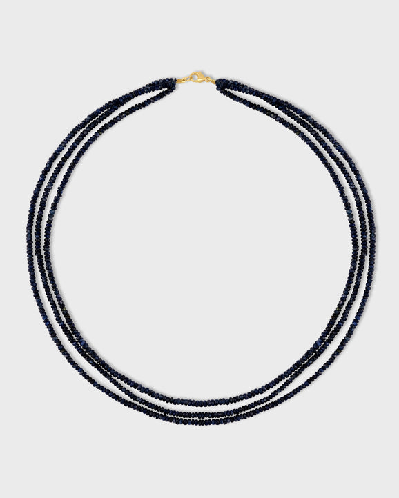 Arizona Blue Sapphire Triple Layer Necklace