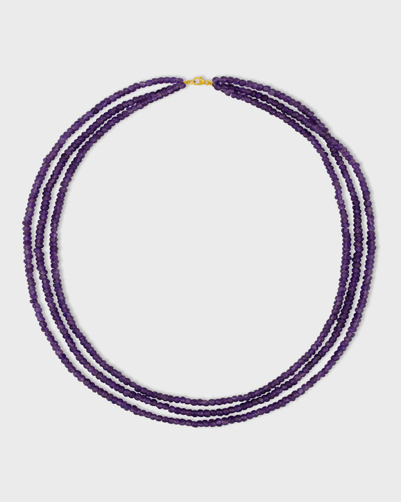 Arizona Amethyst Triple Layer Necklace