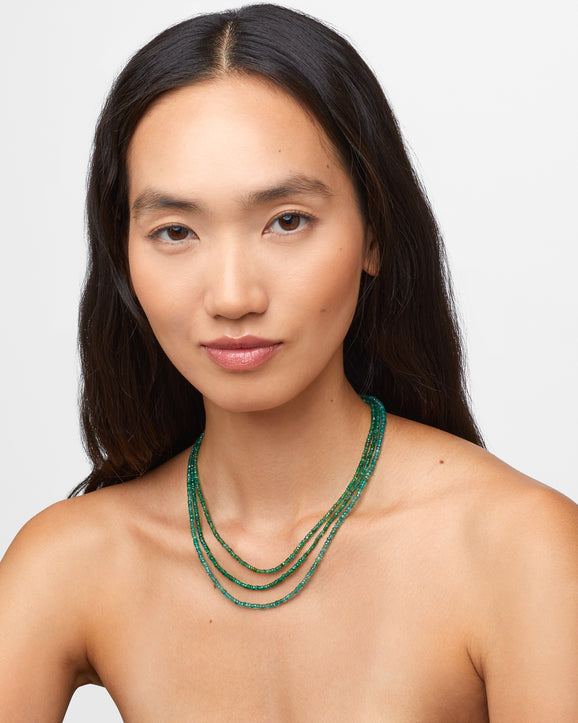 Arizona Emerald Triple Layer Necklace