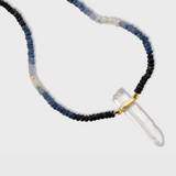 Arizona Ombre Blue Sapphire Crystal Quartz Necklace